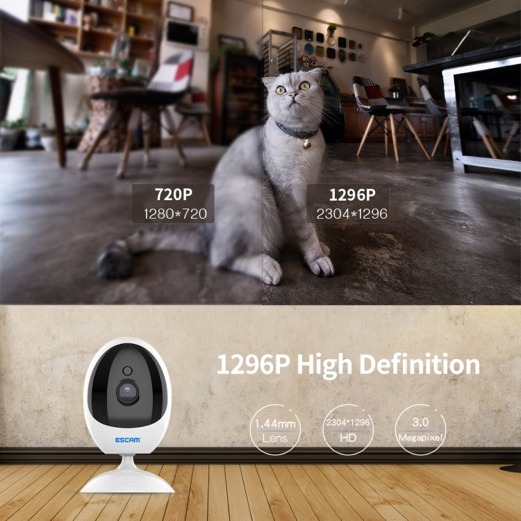 ESCAM QF006 3MP 1296P HD Indoor Wireless PTZ IP Camera IR Night Vision AI Humanoid Detection Home Security CCTV Monitor, AU Plug, UK Plug, EU Plug, US Plug ESCAM QF006 3MP 1296P HD Indoor Wireless PTZ IP Camera IR Night Vision AI Humanoid Detection Home Security CCTV Monitor, AU Plug, UK Plug, EU Plug, US Plug